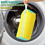 Shoe Washing Machine Bag with Microfiber Chenille Lining & Zipper